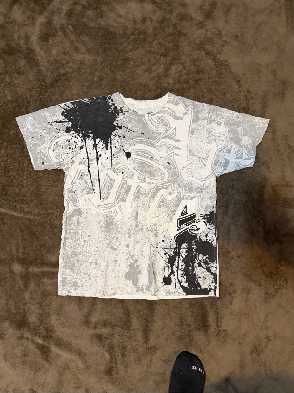 Men's Graphic Crewneck T-Shirt in White and Black